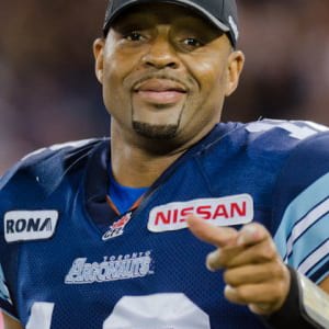 Quarterback Jarious Jackson of the Toronto Argonauts is shown in 2012.