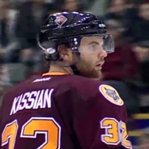 Zack Kassian is shown as a member of the AHL Chicago Wolves in October 2012.