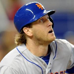 Outfielder Jason Bay is shown with New York Mets in 2012.