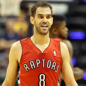 Toronto Raptors point guard Jose Calderon is shown in a game in November 2012.