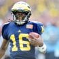 Michigan junior quarterback Denard Robinson runs the ball in for a first-quarter touchdown against Ohio State at Michigan on Saturday. Melanie Maxwell I AnnArbor.com
