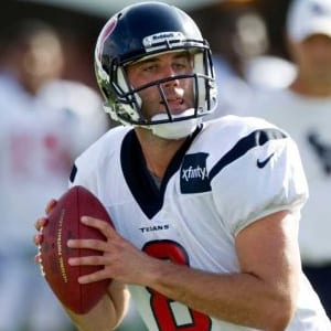 Houston Texans quarterback Matt Schaub is shown in 2012.
