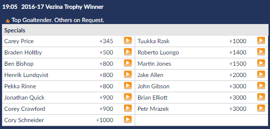 vezina-trophy-hockey-nhl-prop-betting