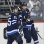 Winnipeg Jets' Blake Wheeler (26) and Mark Scheifele (55), Winnipeg Jets, 2018
