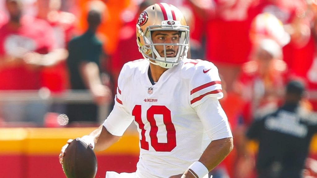 San Francisco 49ers quarterback Jimmy Garoppolo