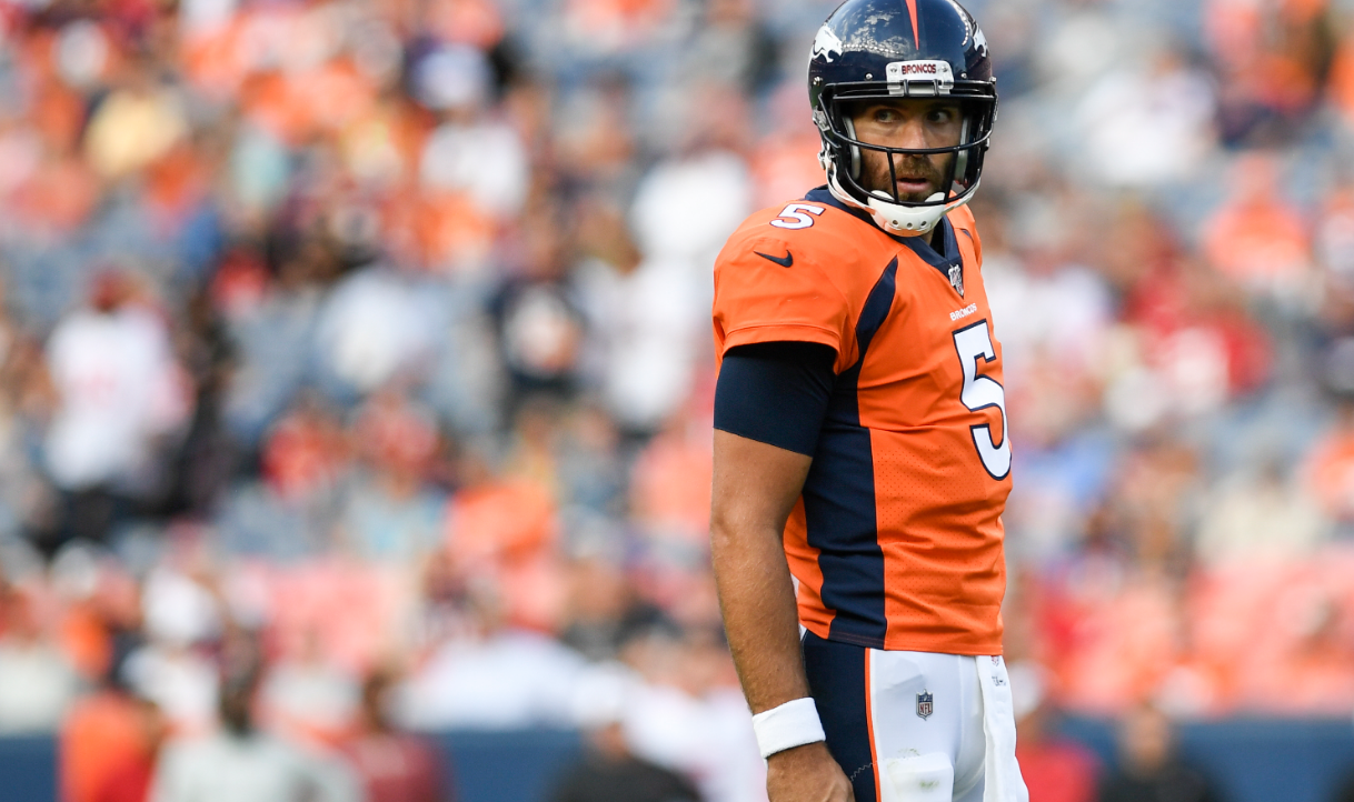 Joe Flacco quarterback of the Denver Broncos