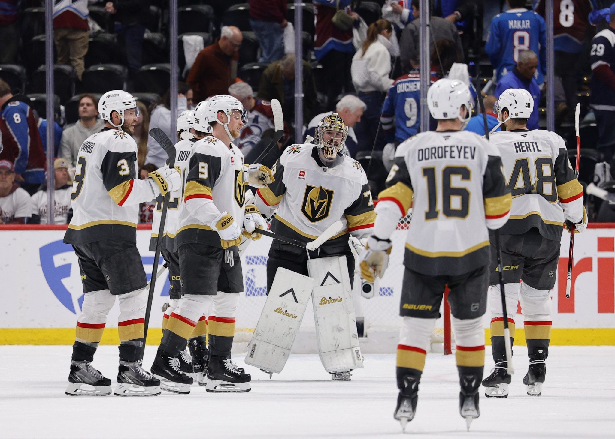 Second-period surge leads Knights past Avalanche in West finals opener by Field Level Media